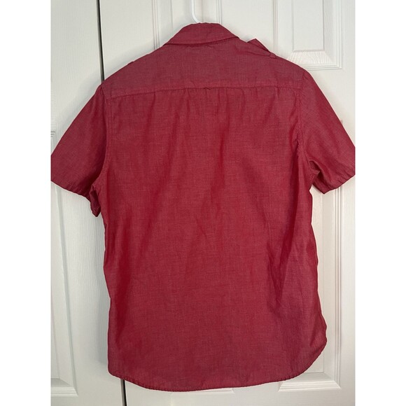 Ecko Unltd. Men Classic Short Sleeve Button-Up Shirt Pockets Red Size S - Picture 4 of 8